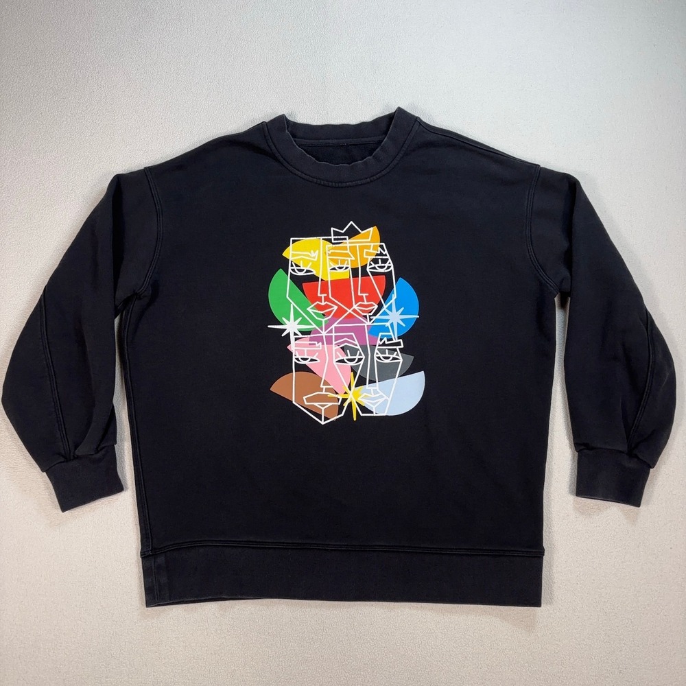 Lululemon Perfectly Oversized Sweatshirt Women's S/M* Black‎ Pride Graphic Logo